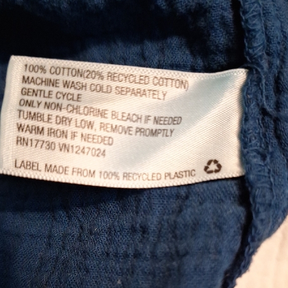 Boho Cotton Midi Dress, Blue Green Ombre, Universal, Sz 10, NWOT - Picture 13 of 13